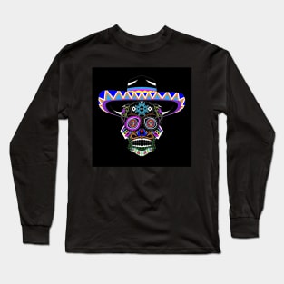 mariachi in death smile pattern ecopop Long Sleeve T-Shirt